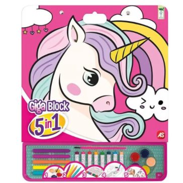   Giga színező kreatív szett 5 az 1-ben Fantasy Dreams Unikornis-  AS