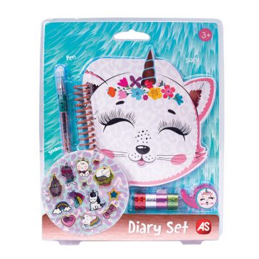 Mini Napló matricákkal-cica