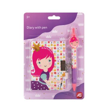 Mini Titkos napló lakattal, tollal-királylány