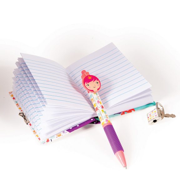 Mini Titkos napló lakattal, tollal-királylány