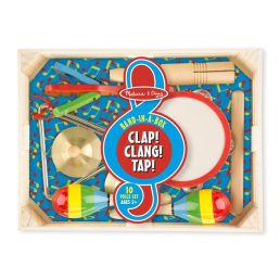   Melissa&Doug- hangszerek zenekar a dobozban koppints csengess