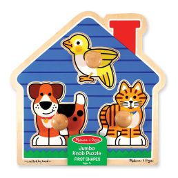   Melissa & Doug Fa készségfejlesztő játék- Puzzle fogantyúval- kis házikedvencek