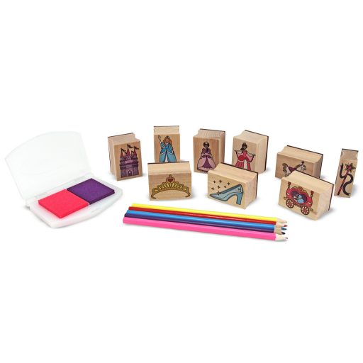 Melissa&Doug- fa nyomda készlet ceruzákkal- hercegnők világa