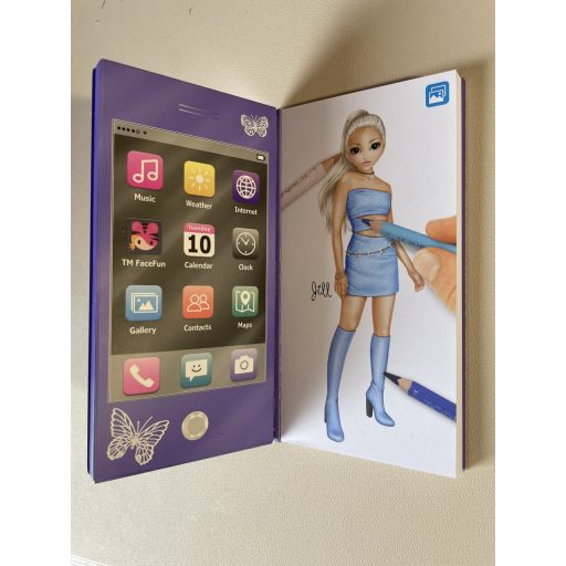TOPModel zenélő mini kifestő könyv 3D-s borítóval -Jill