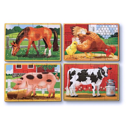 Melissa&Doug- fa kézségfejlesztő játék puzzle farm