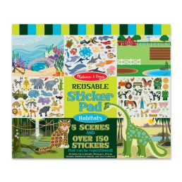   Melissa&Doug- kreatív játék újrahasználható matrica készlet állatok