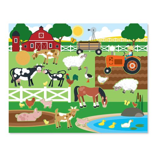 Melissa&Doug- kreatív játék újrahasználható matrica készlet állatok