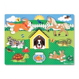 Melissa&Doug- fa készségfejlesztő játék háziállatok