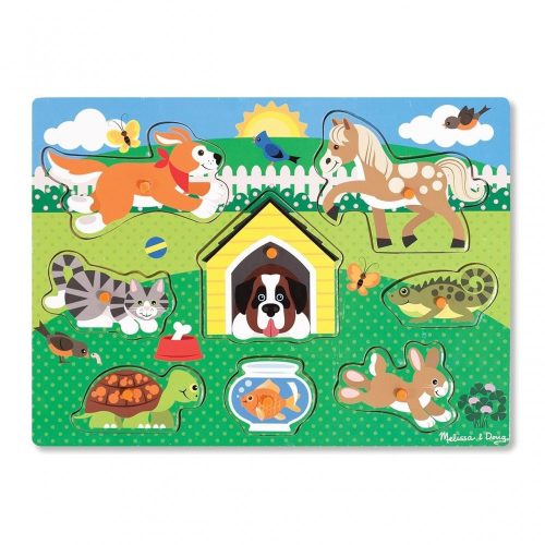 Melissa & Doug - háziállatok puzzle- 8db-os