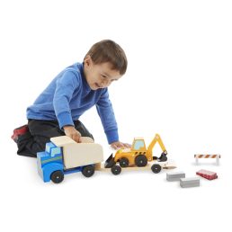 Melissa&Doug-fa jármű munkagépek
