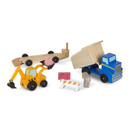 Melissa&Doug-fa jármű munkagépek