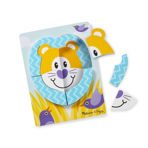 Melissa&Doug- bébi fajáték óriás puzzle- vadállatok