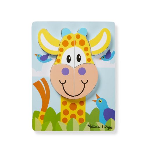 Melissa&Doug- bébi fajáték óriás puzzle- vadállatok