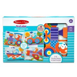 Melissa&Doug- bébi fajáték óriás puzzle- járművek