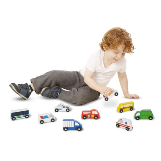 Melissa&Doug- fa jármű városi autók