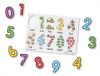 Melissa & Doug Fa készségfejlesztő játék, Puzzle fogantyúval, számok