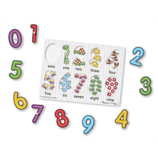 Melissa&Doug- fa készségfejlesztő játék puzzle fogantyúval