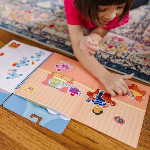 Melissa&Doug- kreatív játék újrahasználható matrica füzet azúrkék nyomok és te azúrkék kedvenc