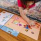 Melissa&Doug- kreatív játék újrahasználható matrica füzet azúrkék nyomok és te azúrkék kedvenc