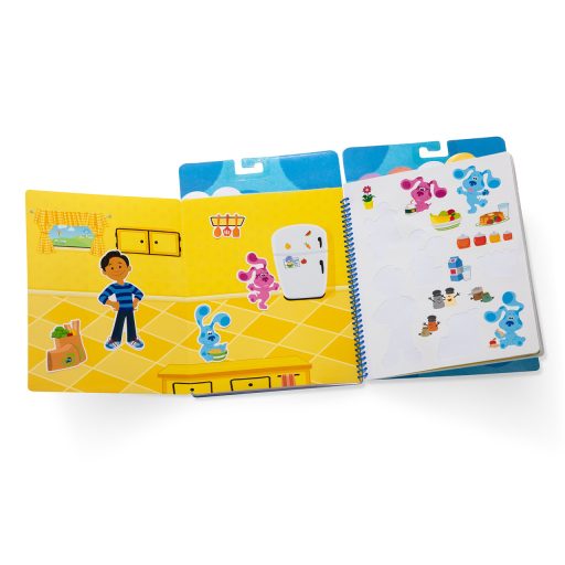 Melissa&Doug- kreatív játék újrahasználható matrica füzet azúrkék nyomok és te azúrkék kedvenc