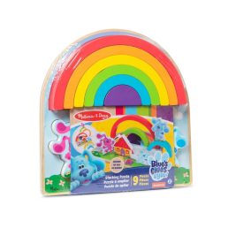   Melissa & Doug fa készségfejlesztő játék- - szivárvány puzzle fajáték