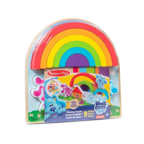 Melissa & Doug fa készségfejlesztő játék- - szivárvány puzzle fajáték