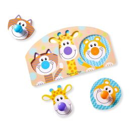   Melissa&Doug- fa készségfejlesztő játék puzzle fogantyúval vadállatok