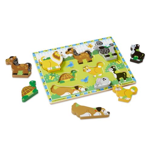 melissa&doug   készségfejlesztő játék, könnyen megfogható puzzle, kis kedvencek