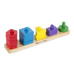   Melissa & Doug Fa készségfejlesztő játék, Formarendező Toronyépítő