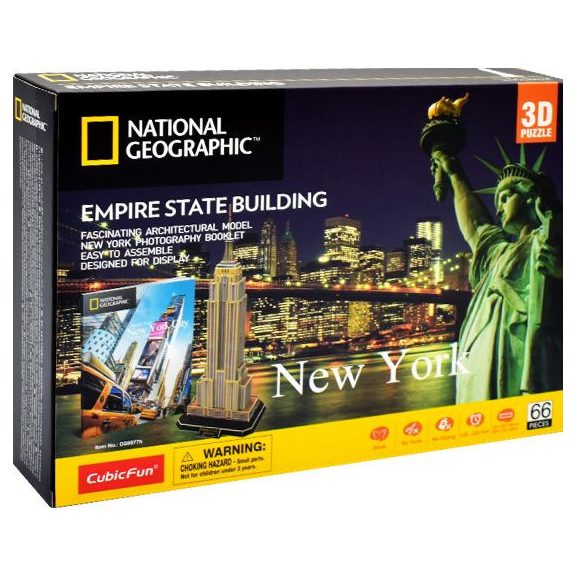3D puzzle City Traveller NatGeo- New York- Empire State Building 66db-os