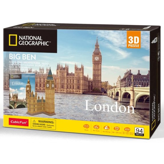 3D puzzle City Travel- London-Big Ben 94db-os CubicFun