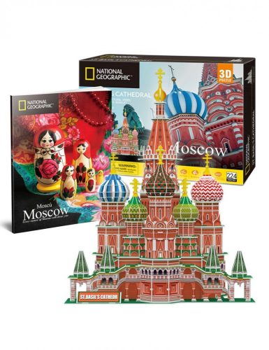 3D puzzle City Traveller- St.Basil's Cathedralis-222db-os-National Geographic CubicFun