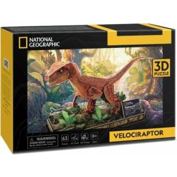 3D puzzle Velociraptor -63 db-os CubicFun
