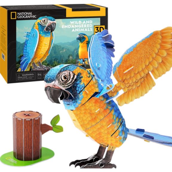3D puzzle National Geographic- Kéktorkú ara papagály