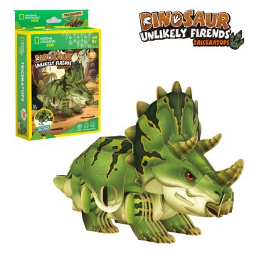 3D puzzle NatGeo Kids-- Triceratopsz, mini - 61db-os