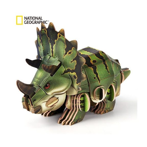 3D puzzle NatGeo Kids-- Triceratopsz, mini - 61db-os