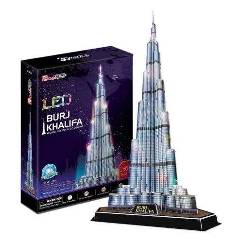 3D puzzle Burj Khalifa led világítással