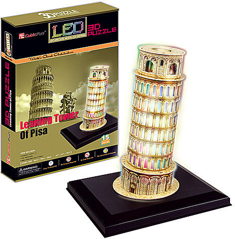 3D puzzle világítós Pisa ferdetorony