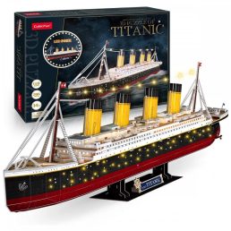  3D puzzle -  LED-es világító Titanic-exclusive kiadás-266db-os - CubicFun
