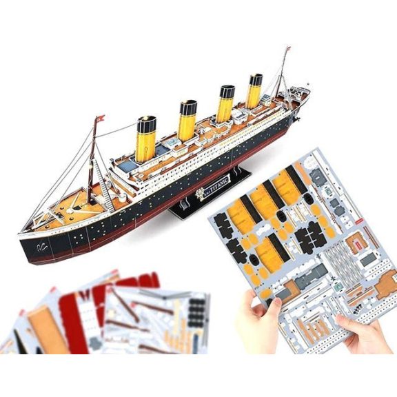 3D puzzle -  LED-es világító Titanic-exclusive kiadás-266db-os - CubicFun