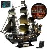 3D puzzle Queen Anne's hajó-LED világítással-293db-os CubicFun