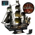   3D puzzle Queen Anne's hajó-LED világítással-293db-os CubicFun