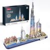 3D puzzle City Line Dubai LED világítással-182db-os CubicFun