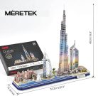 3D puzzle City Line Dubai LED világítással-182db-os CubicFun