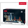   3D puzzle City Line San Francisco LED világítással-90db-os CubicFun