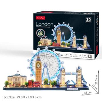 3D puzzle City Line London LED-es-186db-os