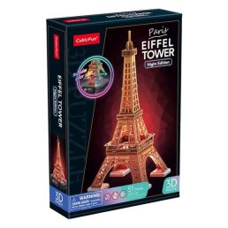 3D puzzle LED világítós Eiffel torony- 51db-os CubicFun