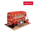  3D puzzle LED-es  világító Double Decker londoni emeletes busz CubicFun