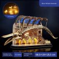   3D puzzle kék bálna csontváza múzeumban-  LED-es világító 222 db-os