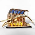   3D puzzle kék bálna csontváza múzeumban-  LED-es világító 222 db-os